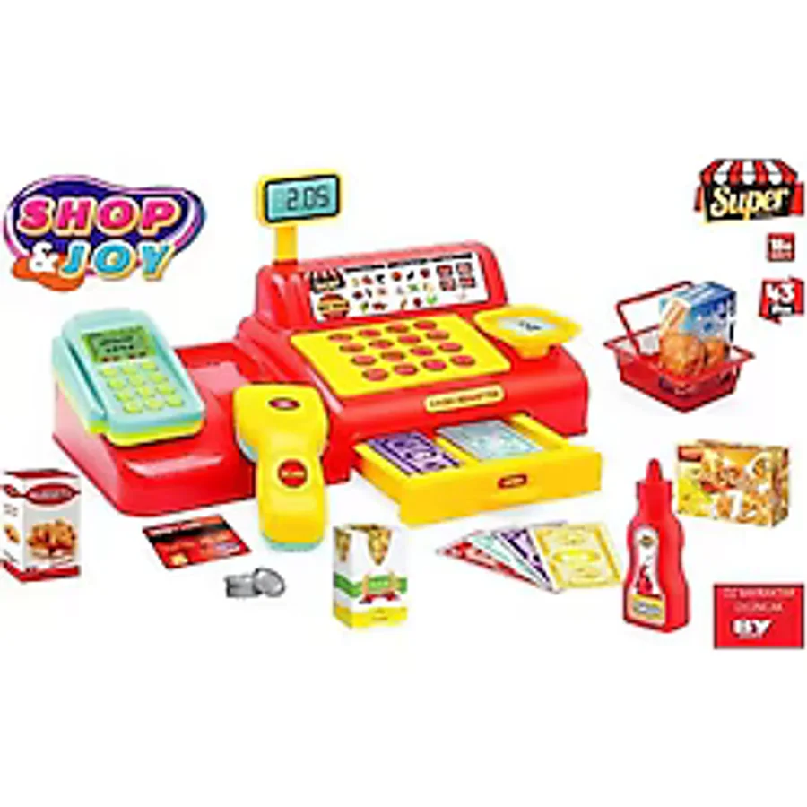 Öz Bayraktar Bayraktar Shop & Joy Yazar Kasa Alış Veriş Seti - Renkli