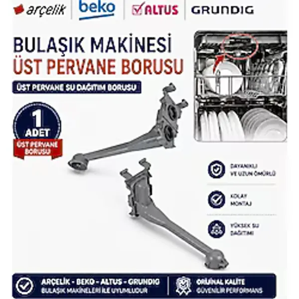 Öz Beyaz Eşya Arçelik - Beko Uyumlu Bulaşık Makinesi Pervane Borusu Yedek Parça