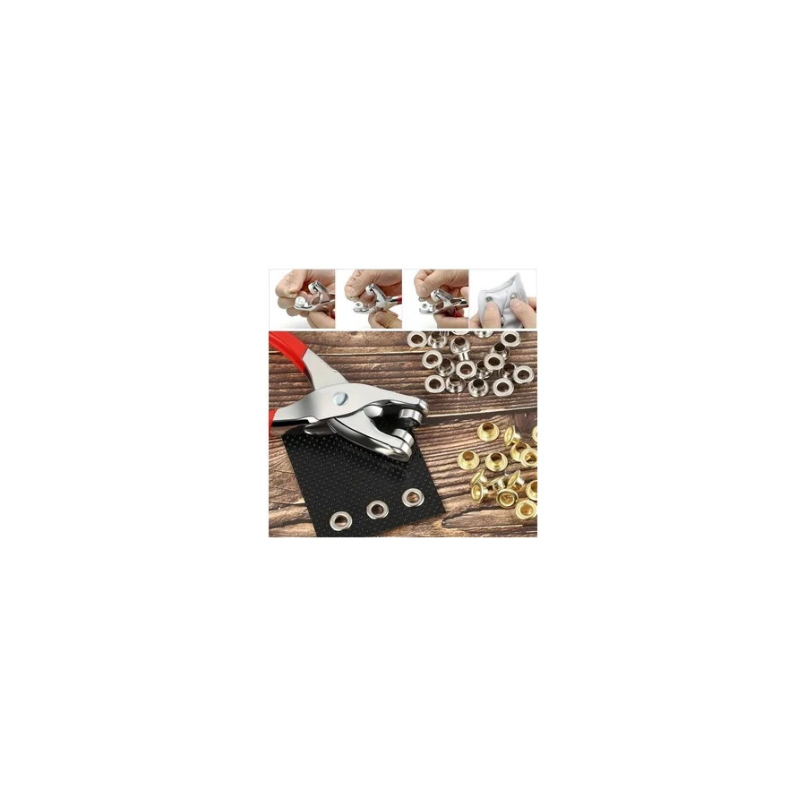 Ozcmax Metal 200 Adet Paslanmaz Çelik Çıtçıt ve Pense Seti Makinesi Kuş Gözü Pensesi Bebek Elbise Çıtçıt Montaj Seti