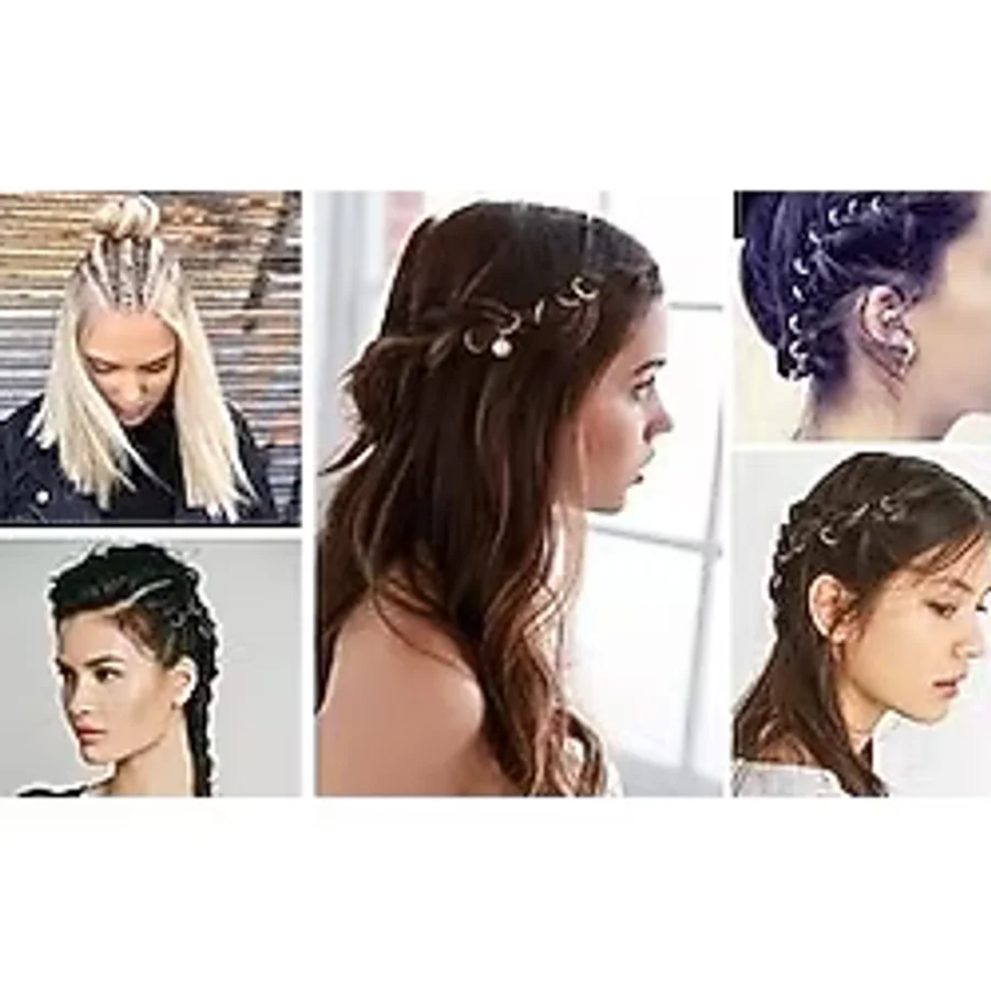 Ozcmax Saç Piercingi - Saç Yüzüğü - Gold