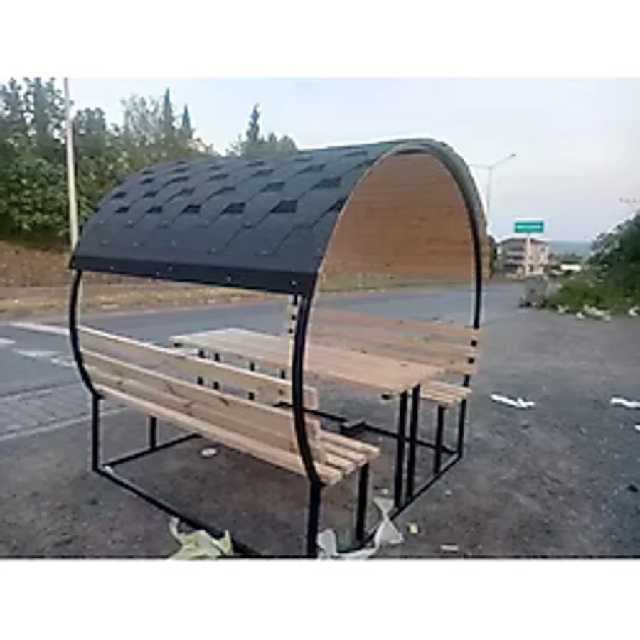 ÖZDEM Ahşap Çardak 8/10 Kişilik Yuvarlak