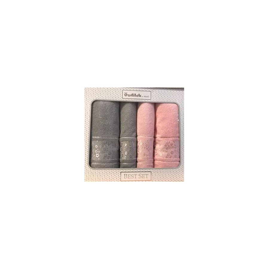 Özdilek Camellia Gri-Pembe Best Havlu Set