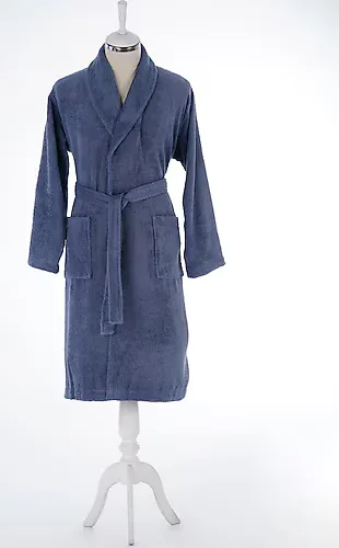 Özdilek Colourist Indigo Şal Yaka Bornoz