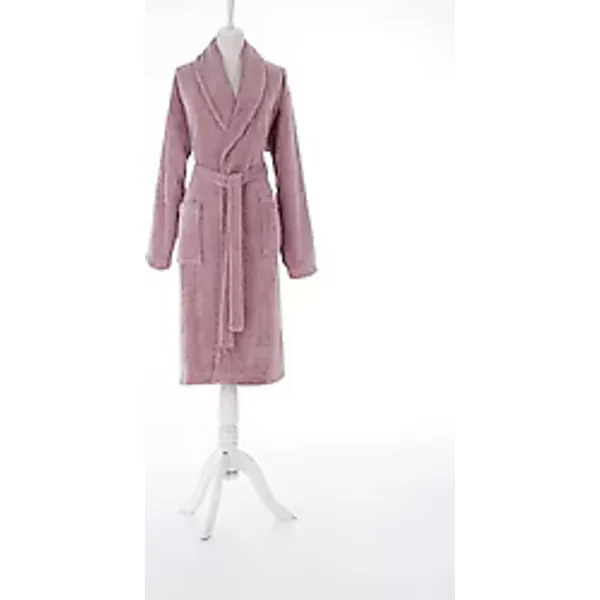 Özdilek Colourist Pembe Şal Yaka Bornoz