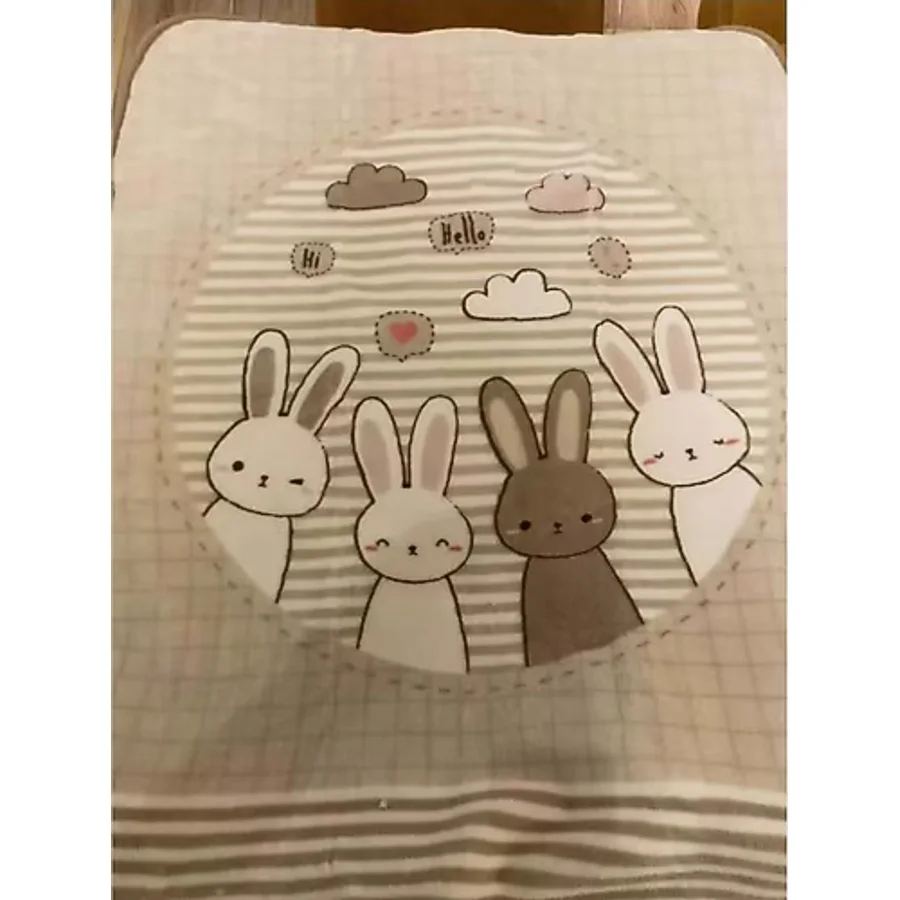 Özdilek Hello Rabbit 100x120 cm Bej Bebek Battaniyesi