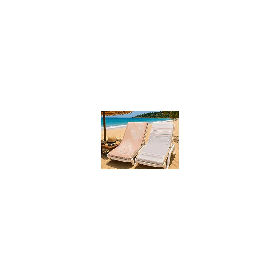 Özdilek -Summer Leaf & Stripe Tarçın- 2li Set Peştemal Plaj Havlusu (70x150)