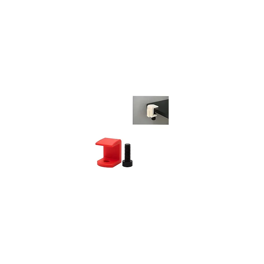 Özel 3D Baskı Mengene (Modüler Masa Düzenleyiciler Kablo Tutucu, Bardak Tutucu, Kalemlik, Tepsi, Kulalık Askısı, Telefon Tutucu, 2'li Askı İçin Ek Aparattır!) (kırmızı)