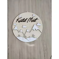 Özel Konsept Tasarım Renkli Isimli Bebek Çocuk Kapı Süsü
