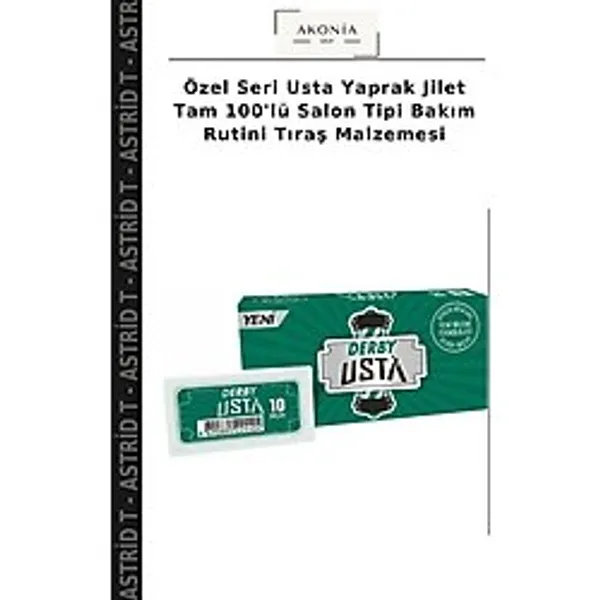 Özel Seri Usta Yaprak Jilet Tam 100'LÜ Salon Tipi Bakım Rutini Tıraş Malzemesi