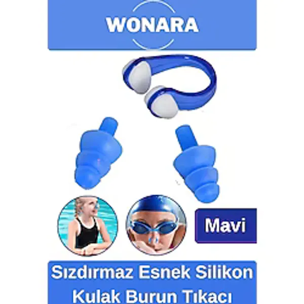 Özel Tasarım Suya Dayanıklı Yıkanabilir Kaymaz Sızdırmaz Esnek Silikon Kulak Burun Tıkacı