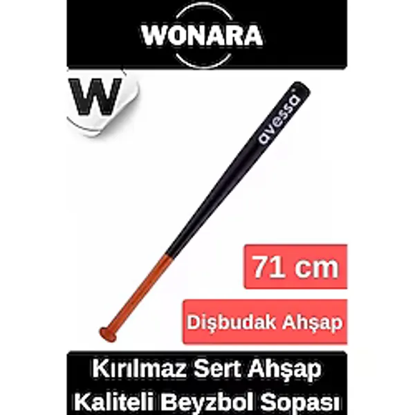 Özel Üretim Dayanıklı Kırılmaz Ahşap 71 cm Mükemmel Kavrayışlı Kaliteli Beyzbol Sopası