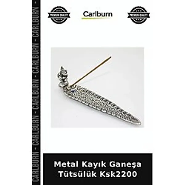 Özel Üretim Dekoratif Hediyelik Ev Aksesuarı Objektif Metal Kayık Ganeşa Tütsülük