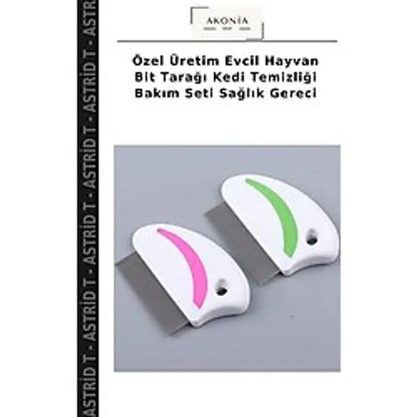Özel Üretim Evcil Hayvan Bit Tarağı Kedi Temizliği Bakım Seti Sağlık Gereci - Renkli