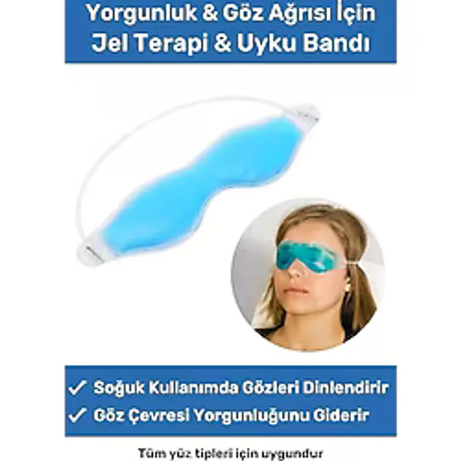 Özel Üretim Soğuk Sıcak Uygulama Göz Terapi Bandı Işık Önleyici Göz Dinlendirme Jel Uyku Bandı