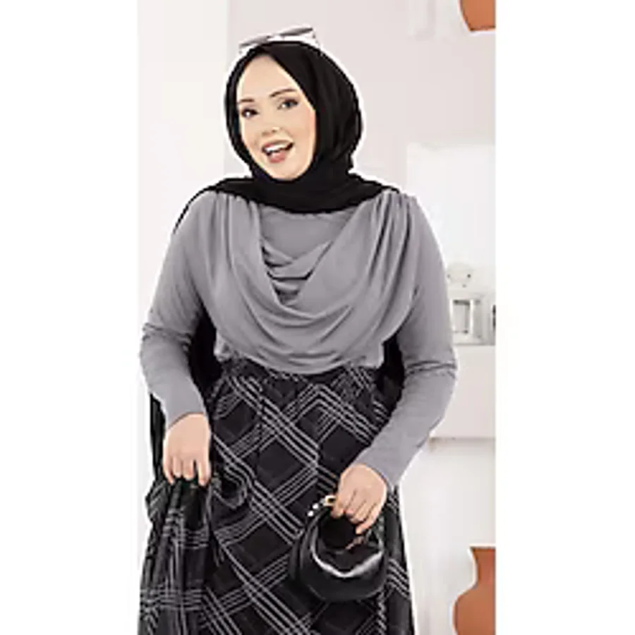 Ozk Degaje Dökümlü Sandy Body Gri - XL