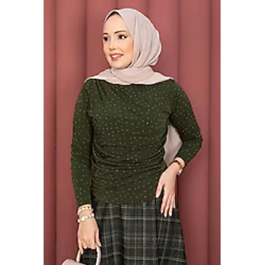 Ozk Taş Detaylı Sandy Body Haki