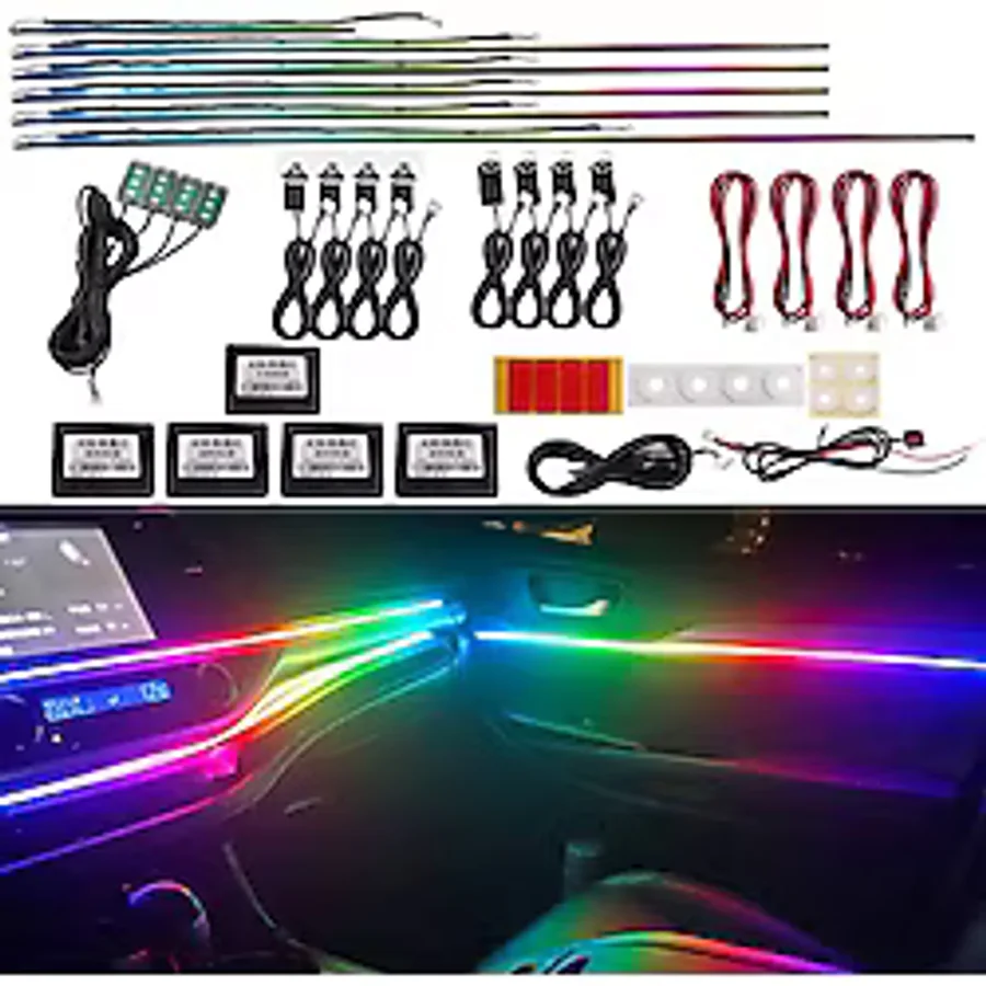 ÖZKAN TUNING AKSESUAR 64 Renk RGB Araç İç Ambiyans Led Dekorasyon Ortam Işıkları