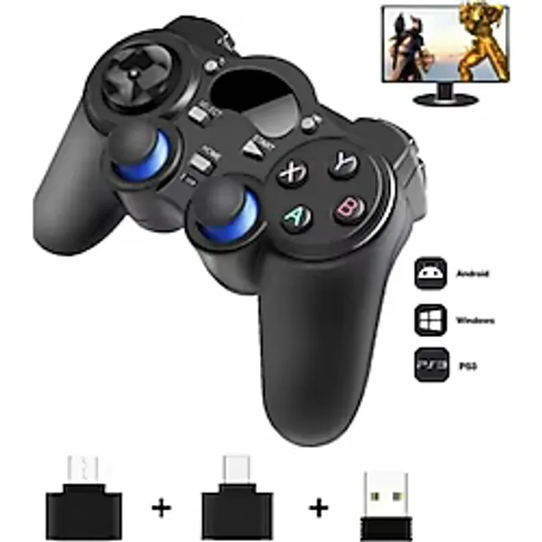Ozmik 2.4g Kablosuz Oyun Kolu PC / Ps3 / Android Tv / Android Telefon ve Tablet Uyumlu Gamepad - 1. Kol Oyun Konsolu - Black