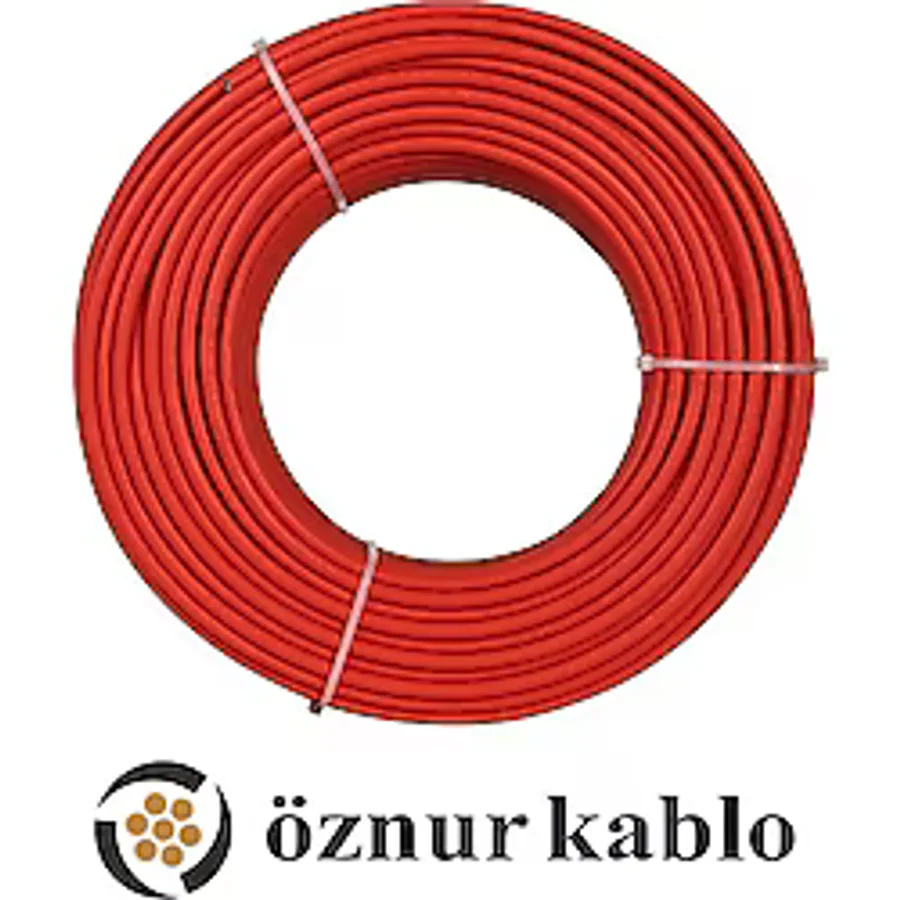 Öznur Kablo 50 Metre Öznur 6 mm Solar Kablo H1Z2Z2-K Kırmızı (Fotovoltaik)