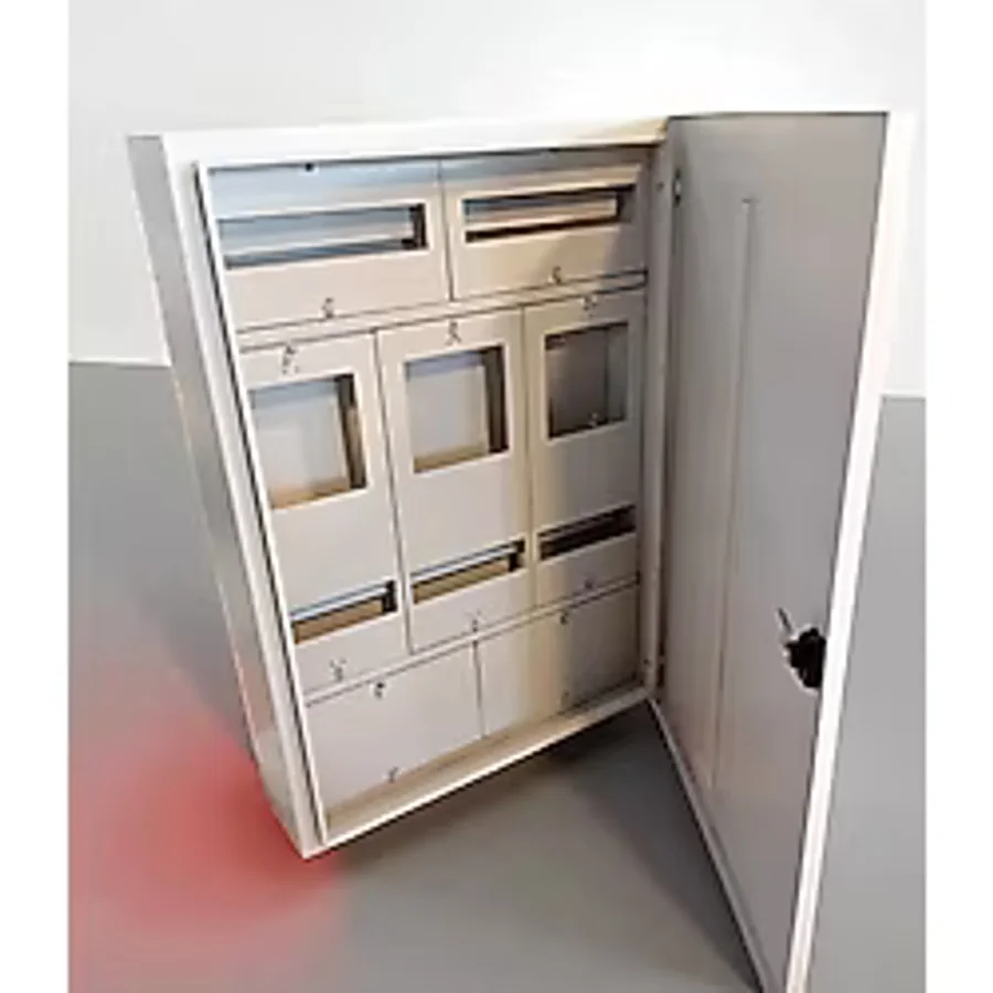 Özpa 1733 Sıva Üstü 3 Trifaze Sayaçlı 30 Otomatlı Elektrik Panosu Ip40 S. Ü. (3Lü Üçlü Trifaze Pano Kare Buat Yerli)