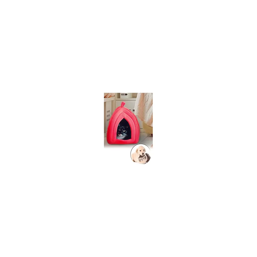 Öztekinler Pet Hut Polar Kedi ve Köpek Yatağı - Kırmızı