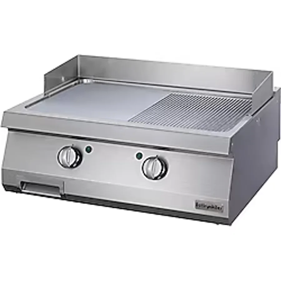 Öztiryakiler Elektrikli Grill Plate, Yarı Oluklu, 80x90x30 Cm, Oge 8090 1/2 N C
