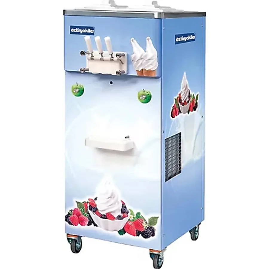 Öztiryakiler Üç Kollu Dondurma Ve Donmuş Yoğurt Makinesi, Karıştırıcılı, 2x15 Lt