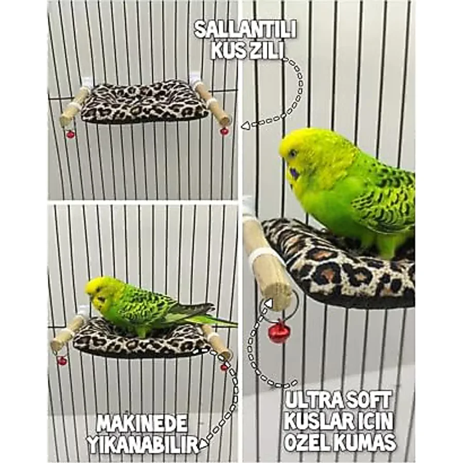 Ozzipetshop Muhabbet Kuşu Yatağı Süpriz Hediye