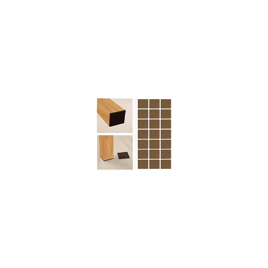 Pacific Mobilya Keçesi,Kendinden Yapışkanlı Zemin Koruyucu Kahverengi (30x30mm)