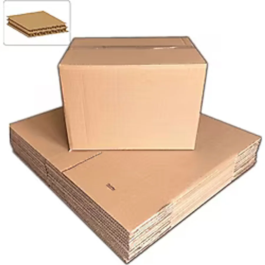 PackMai 40X30X30CM 10ADET Çift Oluklu 6mm Kalın Boş Karton Koli (Ev Taşıma-Çeyiz-Depolama-Nakliye)