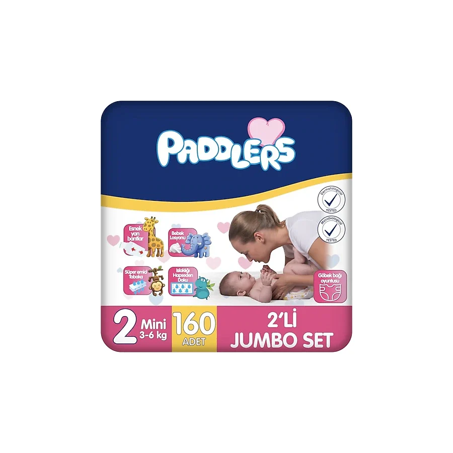 Paddlers 2 Numara Mini 160'lı Bebek Bezi