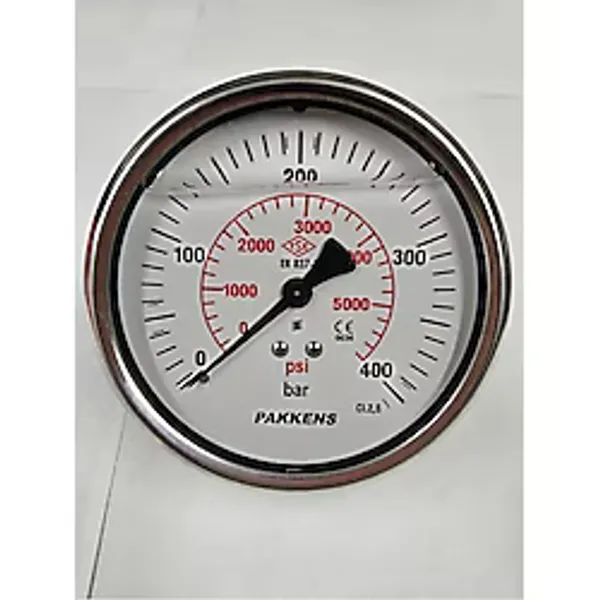 Pakkens Çap 100 Pano Tip 400 Bar Gliserinli Manometre