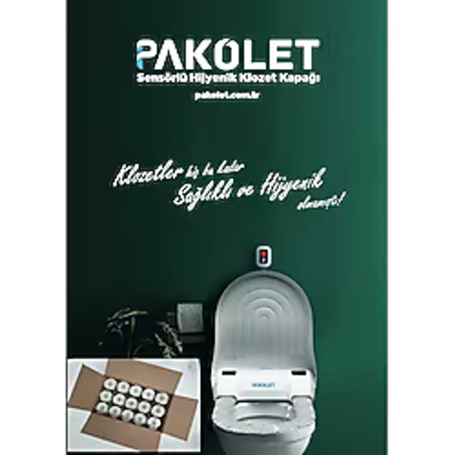 PAKOLET Sensörlü Hijyenik Klozet Kapağı Ve 15 Adet Hijyen Rulosu