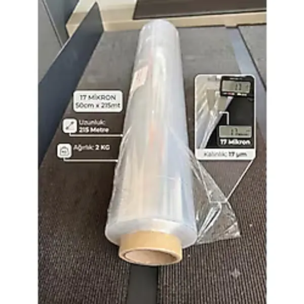 Palet Streç Film 17 Micron 50cm x 200 metre 2 Kg (1 adet) / Eşya-Ambalaj Sarma