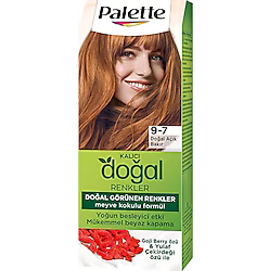 Palette Kalıcı Doğal Renkler 9.7 Doğal Açık Bakır Saç Boyası