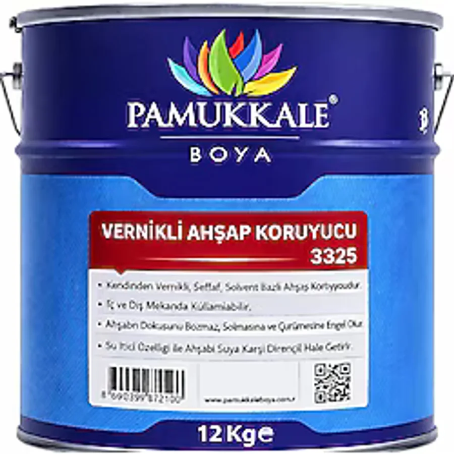 Pamukkale Ahşap Koruyucu Vernikli 12 Kg Tik Ağacı