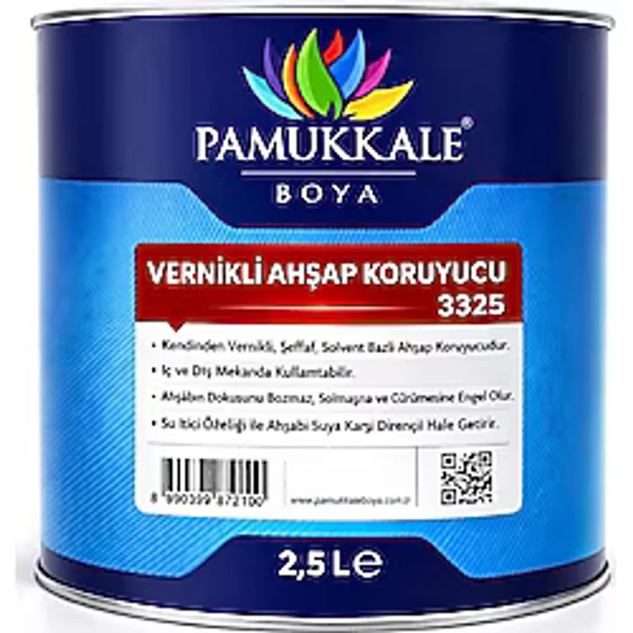 Pamukkale Ahşap Koruyucu Vernikli 2.5 Lt - Tik Ağacı