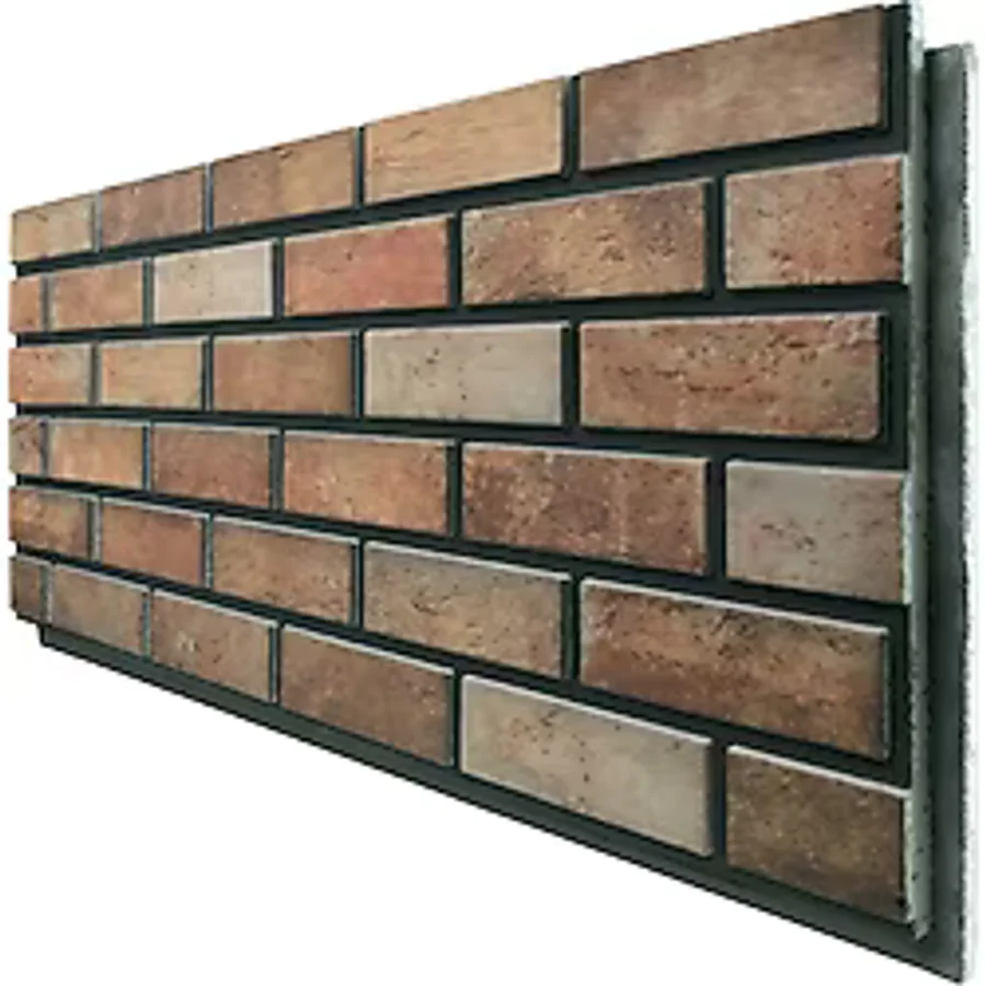 Pan Dekor 5 Adet (3m2) x Tuğla Strafor Dış Cephe Duvar Paneli (DCT-502) - 120 x 50 - Kahverengi - Tekli
