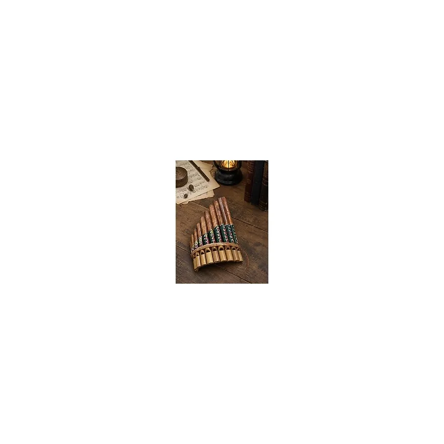 Pan Flüt El Yapımı Bambu Üflemeli Müzik Aleti 10'Lu 24 X 13 Cm Otantik Dekoratif Enstrüman