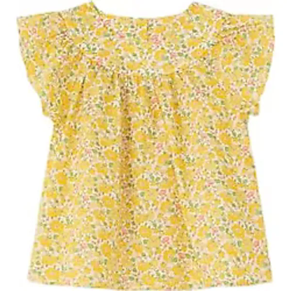 Panço Liberty Kumaş Çiçek Desenli Kız Bebek Bluz 6 Yaş (116 cm)