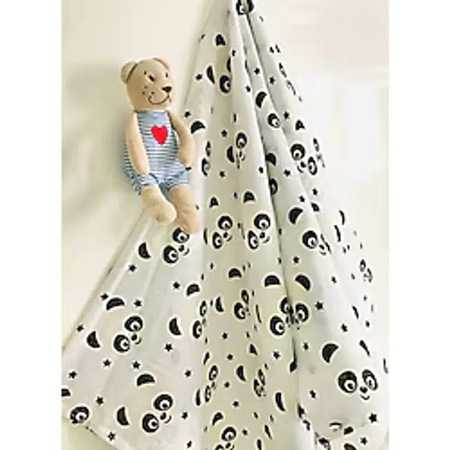 Panda 110X110 Cm Çok Amaçlı Müslin Örtü Çok Renkli