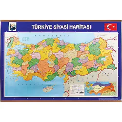 Panda 403 70X100 Türkiye Siyasi + Fiziki Çıtalı Harita