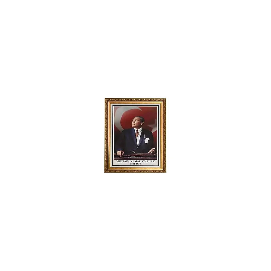 Panda Lüks Mdf Çerçeveli Atatürk Köşesi 60 x 80 cm