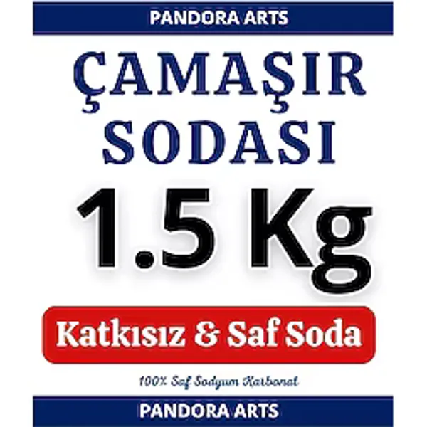 Pandora Arts Çamaşır Sodası , Sodyum Karbonat Sodium Carbonate 1.5 Kg
