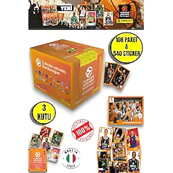 Panini 2024-25 Turkish Airlines Euroleague Sticker 108 Paket (540 Adet Sticker)
