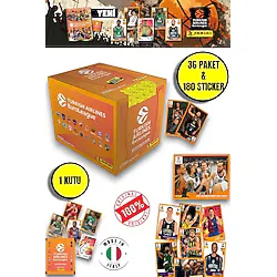 Panini 2024-25 Turkish Airlines Euroleague Sticker 36 Paket (180 Adet Sticker)
