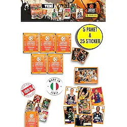 Panini 2024-25 Turkish Airlines Euroleague Sticker 5 Paket (25 Adet Sticker)