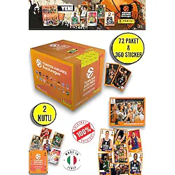 Panini 2024-25 Turkish Airlines Euroleague Sticker 72 Paket (360 Adet Sticker)