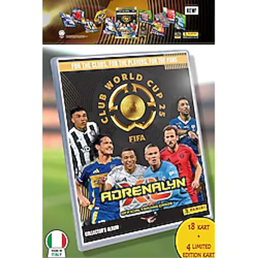 Panini Club World Cup 25 Futbolcu Kartları Başlangıç Seti Albümü (18 Kart + 4 Limited Edition)