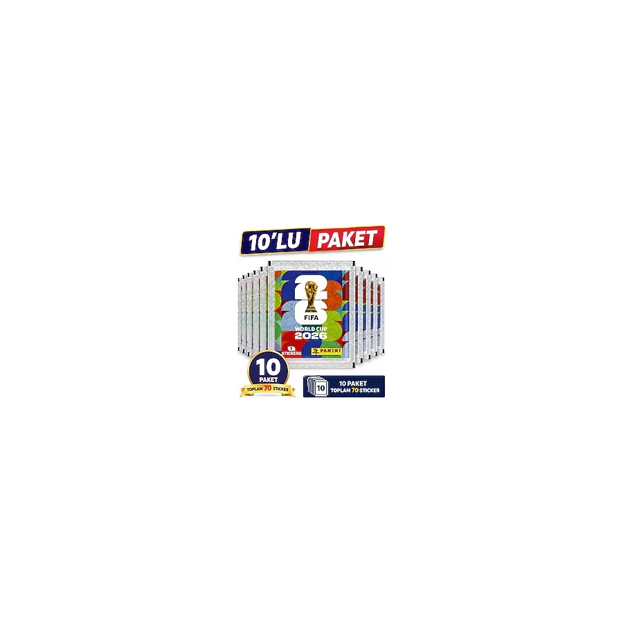 Panini FIFA World Cup 2026 Resmi Sticker Paketi - 10 Paket